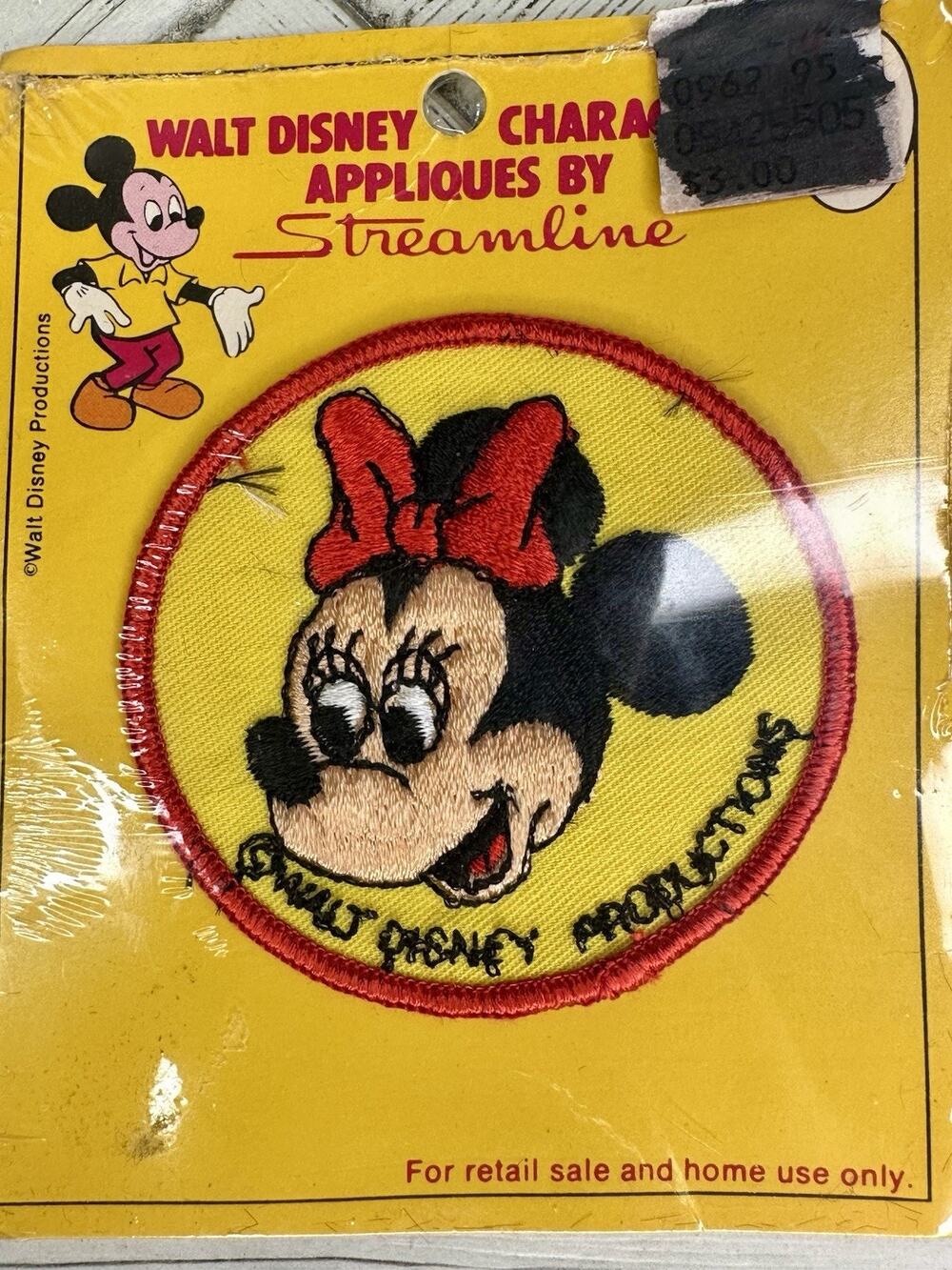 New Vintage 70s Walt Disney World Minnie Mouse Streamline Appliqué Patch
